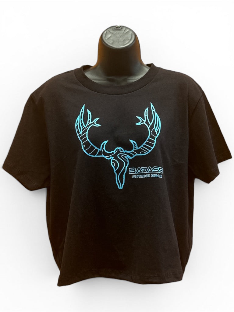 Women's Badass OG Black Topo Cropped Tee