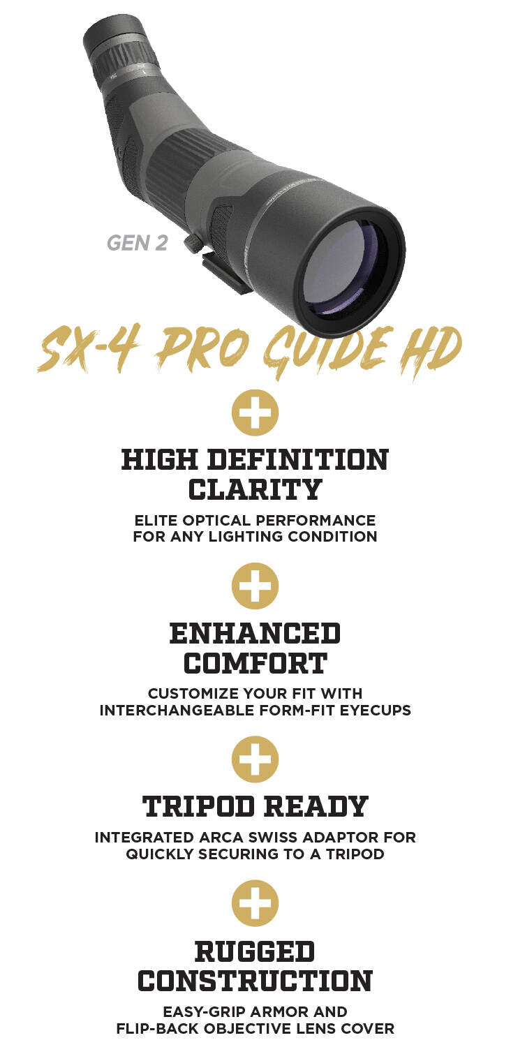 Leupold SX-4 Pro Guide HD Gen 2 15-45x65 Angled