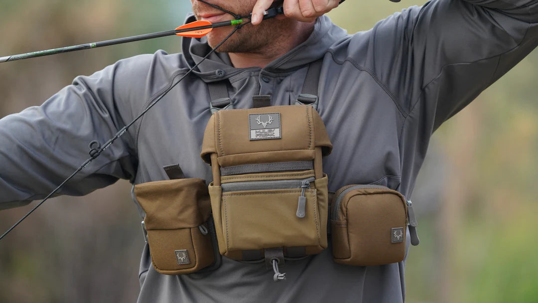 Muley Freak Game Changer Bino Harness - Coyote Brown Fornt View