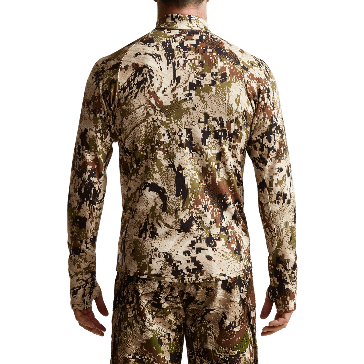 Sitka Core Merino 330 Half-Zip - Optifade Subalpine Back View