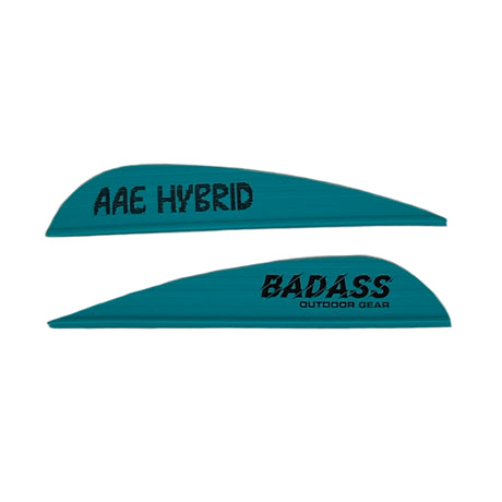 AAE Hybrid 26 Badass OG Fletchings - Teal Vanes