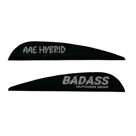 AAE Hybrid 23 Badass OG Fletchings - Black Vanes
