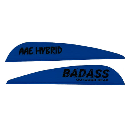 AAE Hybrid 23 Badass OG Fletchings - Blue Vanes