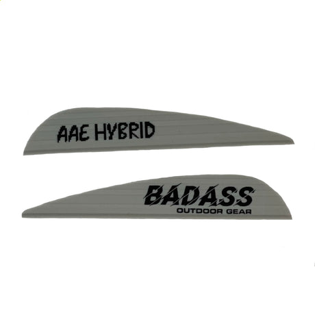 AAE Hybrid 23 Badass OG Fletchings - Gray Vanes
