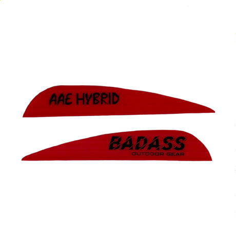 AAE Hybrid 23 Badass OG Fletchings - Red Vanes