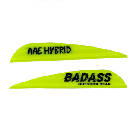 AAE Hybrid 23 Badass OG Fletchings - Yellow Vanes