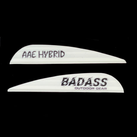 AAE Hybrid 23 Badass OG Fletchings - White Vanes