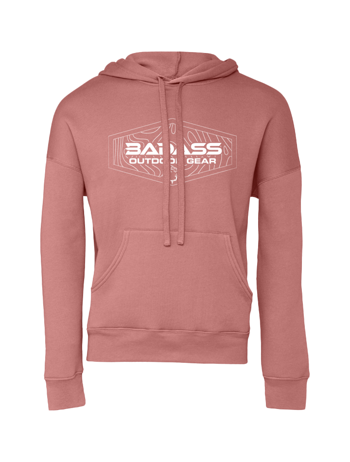 Badass Outdoor Gear Topo Map Hoodie Mauve