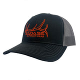 Badass Outdoor Gear Elk Shed Trucker Hat Black/Orange Color