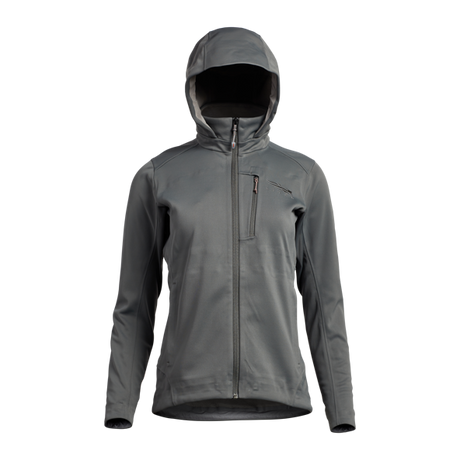 Sitka Women's Jetstream Jacket Lead - Zippered Front View