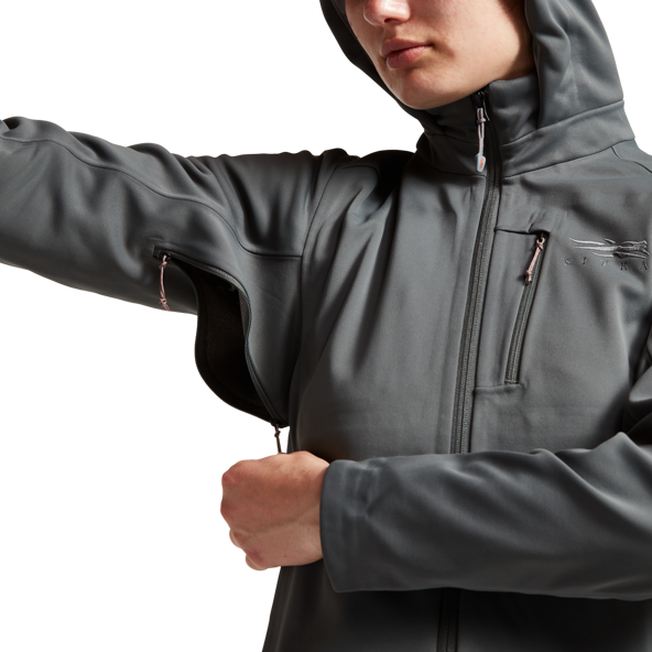 Sitka Women's Jetstream Jacket Lead Zippered Hand Pockets
