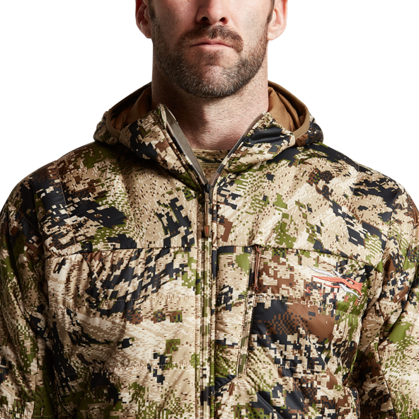 Sitka Kelvin Aerolite Jacket Optifade Subalpine Close Up View