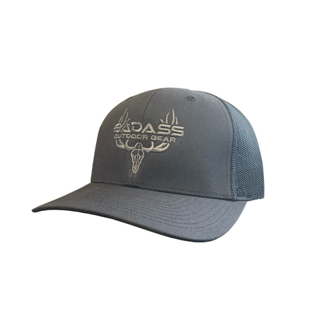 Badass Outdoor Gear Through the Antler Trucker Hats Gray Black