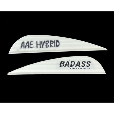 AAE Hybrid 26 Badass OG Fletchings - White Vanes
