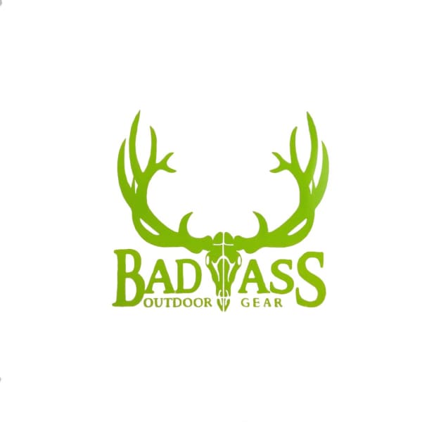Badass Outdoor Gear window decal - Flo Green