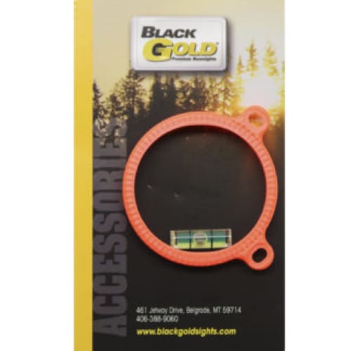 Black Gold Sight Ring W/Level - Orange / 1 3/4 - ARCHERY