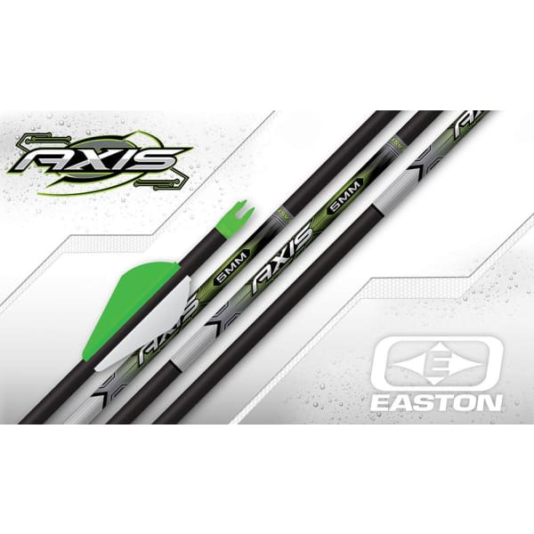 Easton 5MM Axis Carbon Arrows - 300 / Fletched (Colors may