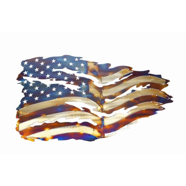 Metal Art 21 Tattered Flag Wall art - GEAR