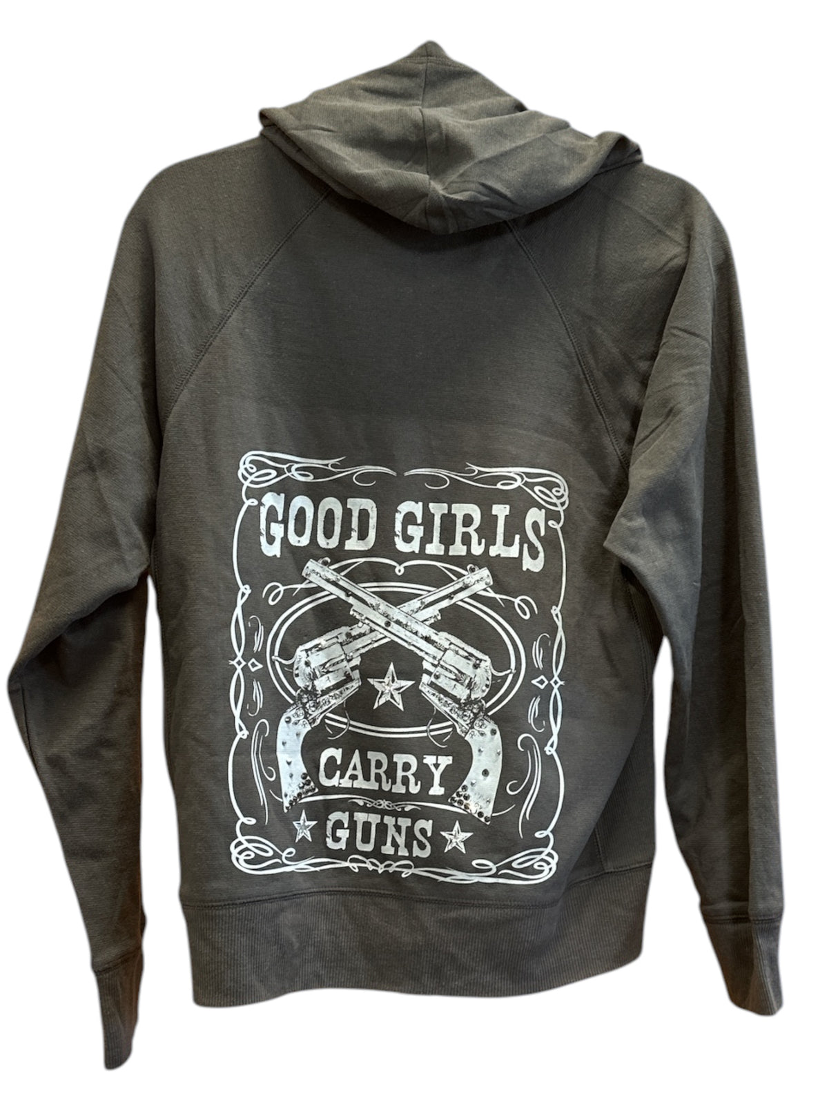 Women's Good Girls Carry Guns Glitter Hoodie