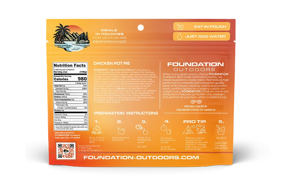 Foundation Outdoors Chicken Pot Pie