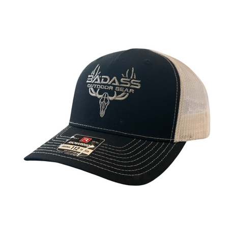 Badass Outdoor Gear 5 Panel Hat Black/White