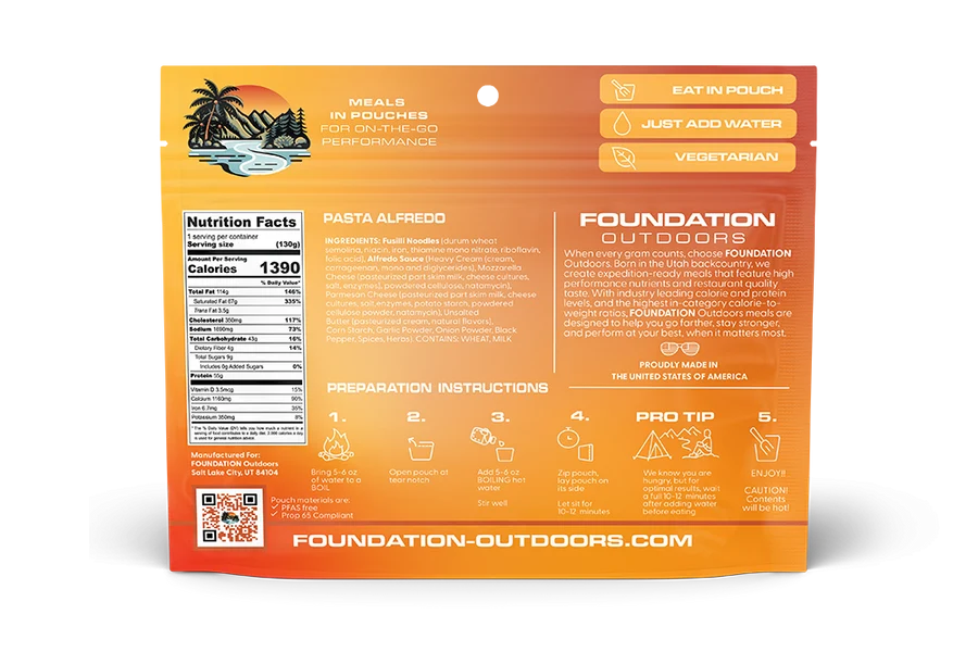 Foundation Outdoors Pasta Alfredo