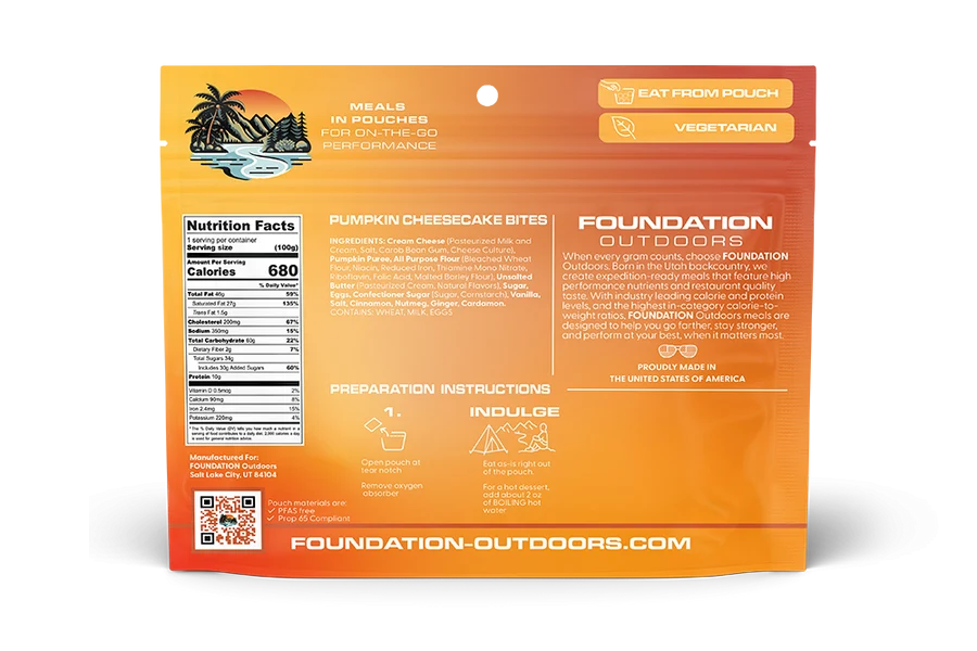Foundation Outdoors Pumpkin Pie Cheesecake Bites