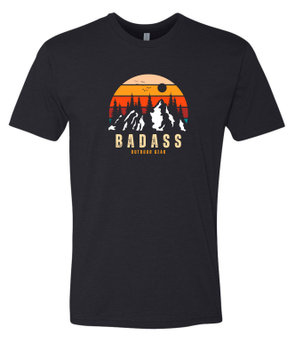 Badass Outdoor Gear Multi Color Mountain T-Shirt