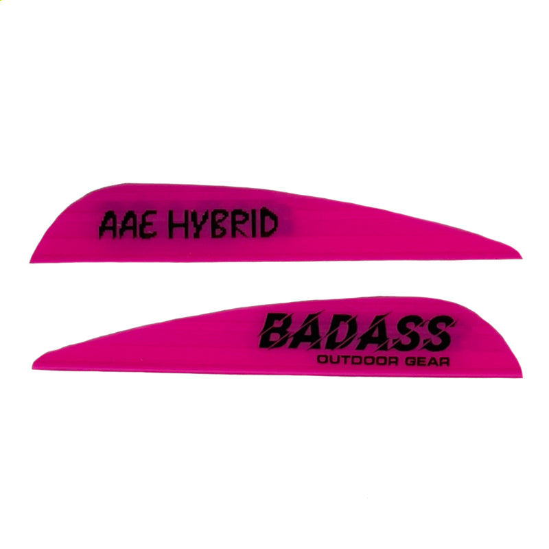 AAE Hybrid 23 Badass OG Fletchings - Pink Vanes