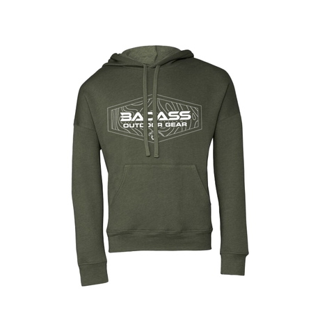 Badass Outdoor Gear Topo Map Hoodie Military Green Color