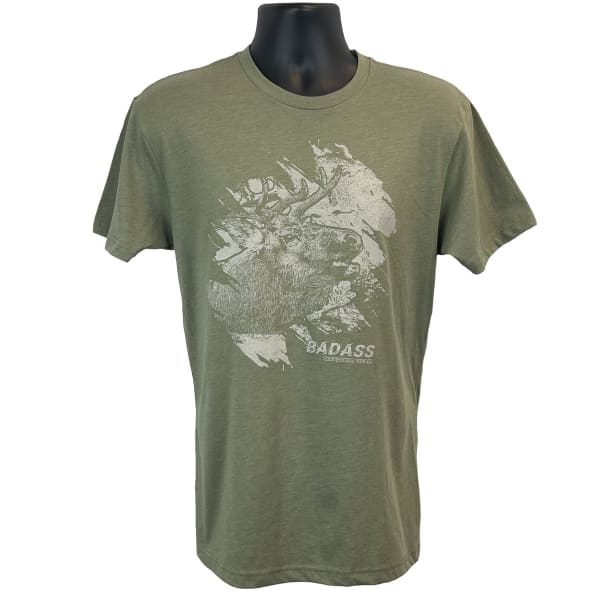 Badass Outdoor Gear Olive Elk T-Shirt - Medium - CLOTHING
