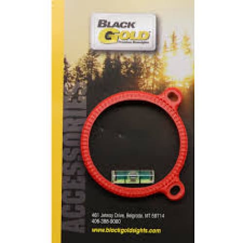 Black Gold Sight Ring W/Level - Red / 1 3/4 - ARCHERY