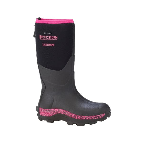 DryShod Women’s Arctic Storm Hi winter boots - Black Pink / 