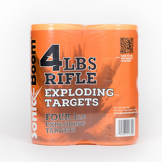 Sonic Boom 1 lb Exploding Rifle Target - 4 Pack