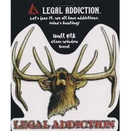 Legal Addiction Bull Elk Window Decal