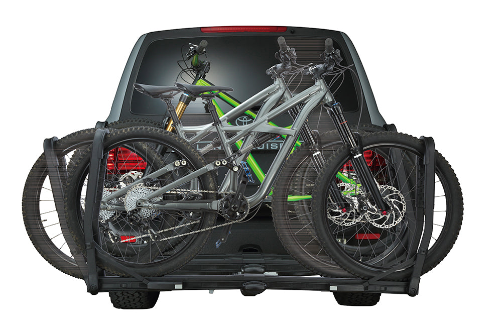 Bike rack with hitch pass online through